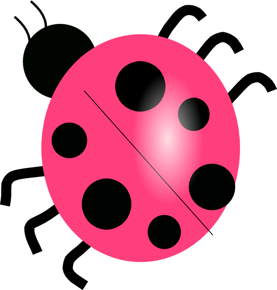 Pink clip art at. Girly clipart ladybug