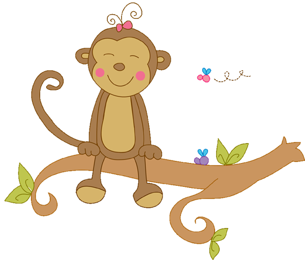 girly clipart monkey