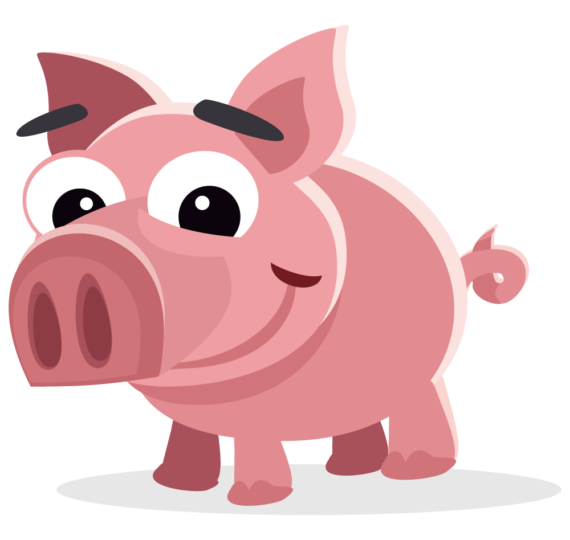 girly clipart pig
