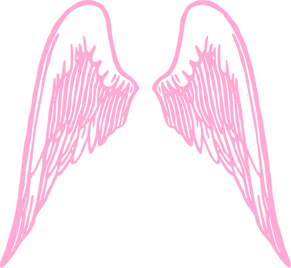 Wing clipart pink. Girly wings clip art