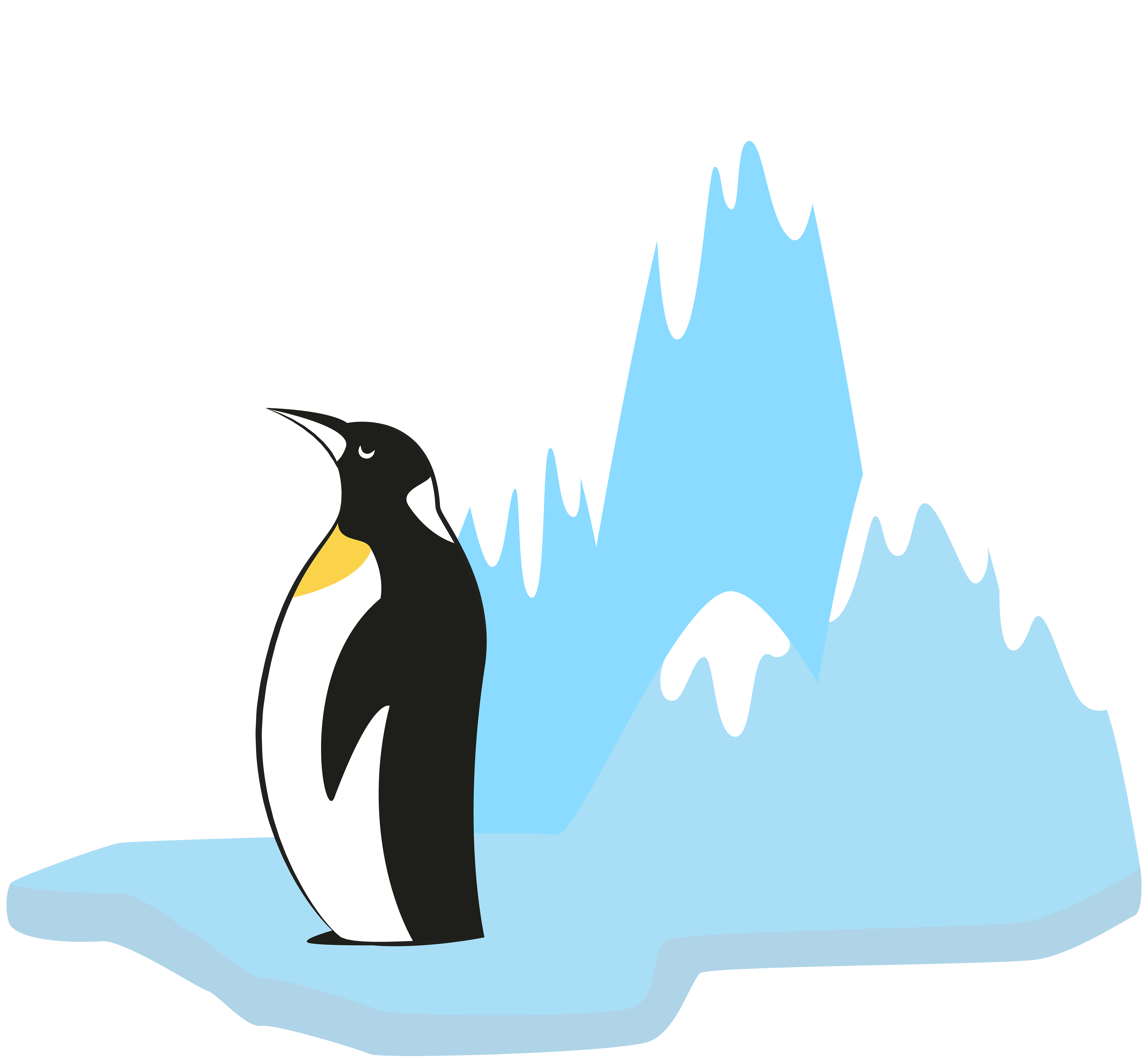 On glacier transparent png. Clipart border penguin