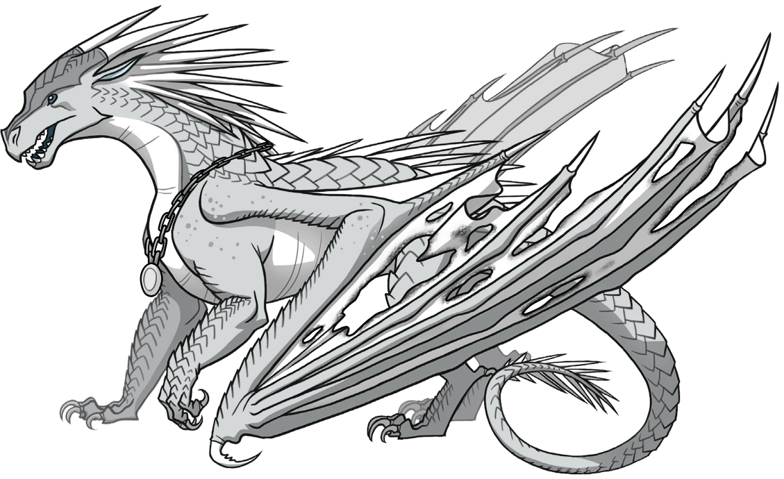 Snowflake wings of fire. Wing clipart horizontal