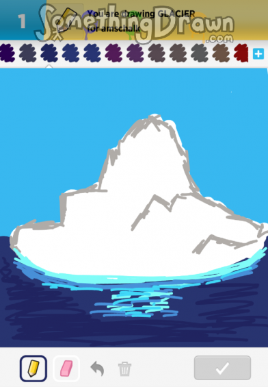 glacier clipart drawn