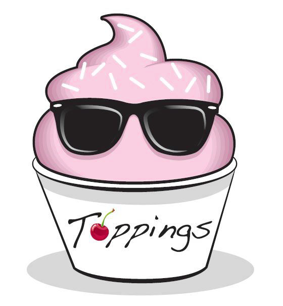 Yogurt clipart black and white. Toppings frozen smoothie bar
