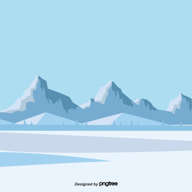 Cartoon blue scenery iceberg. Glacier clipart snow scene