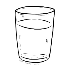 glass clipart black and white
