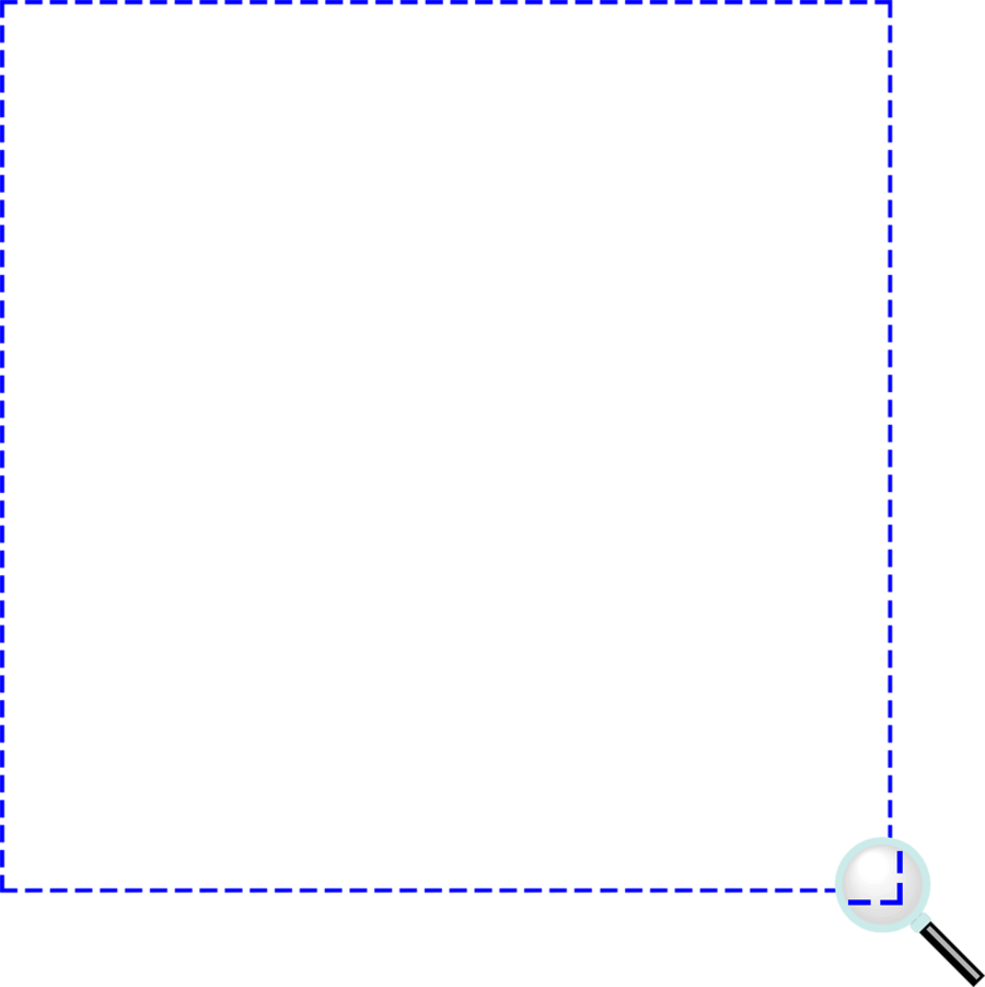 Square white illustration paper. Glass clipart border
