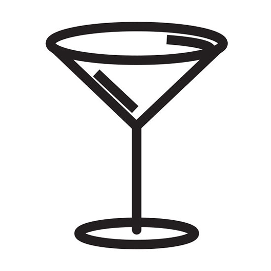 martini clipart black and white