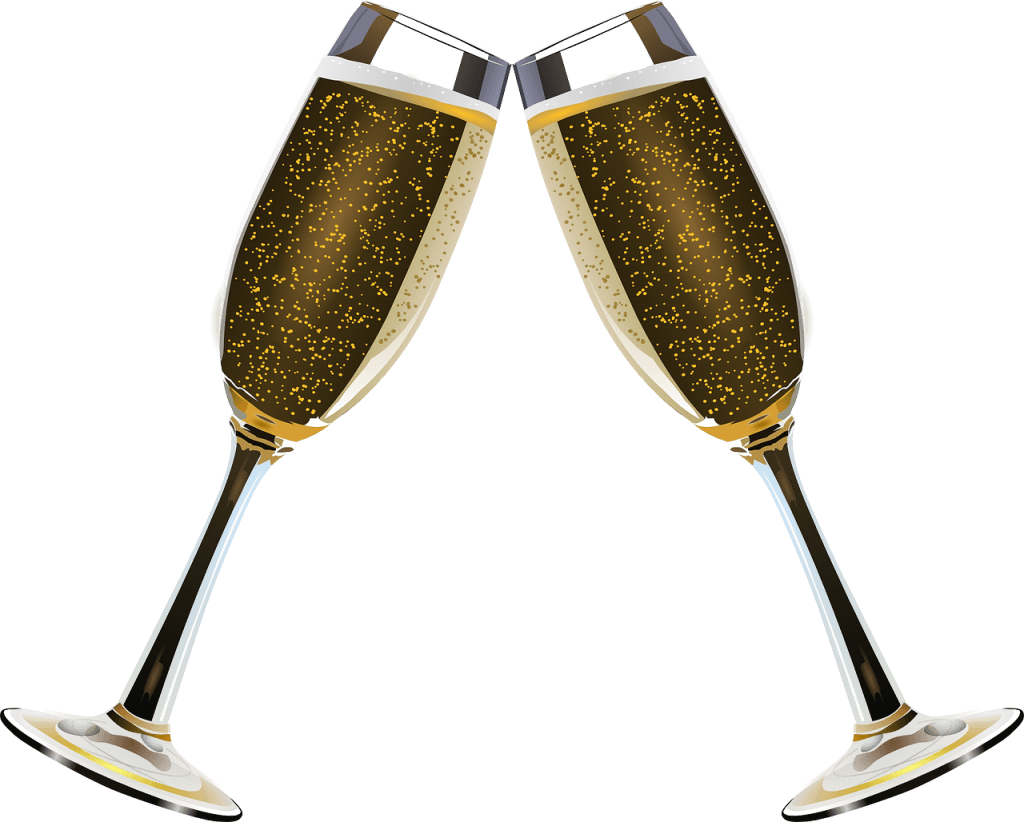 Years eve champagne transparent. Glass clipart new year