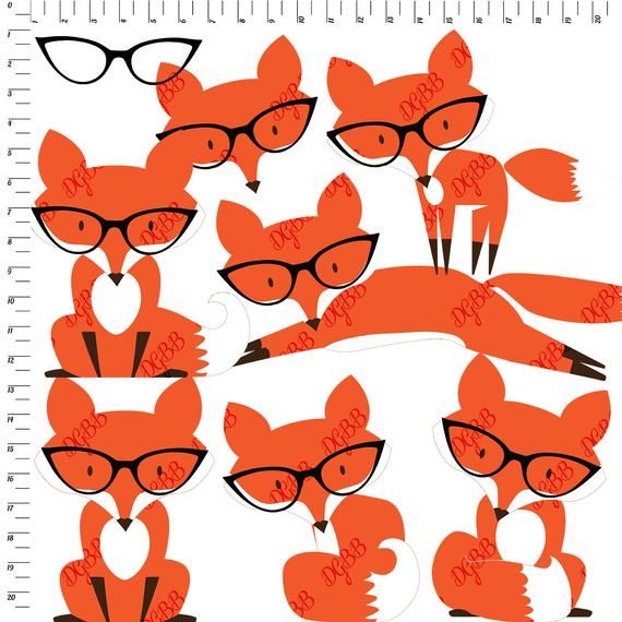 glasses clipart fox