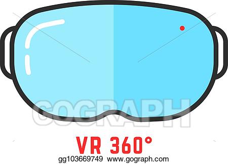Glasses clipart simple. Vector illustration vr icon