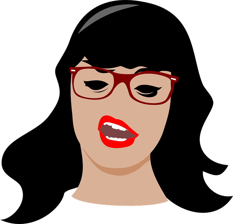Glasses clipart woman. Hair cartoon free download