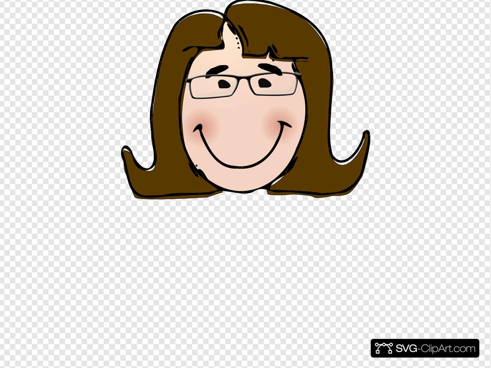 With clip art icon. Glasses clipart woman