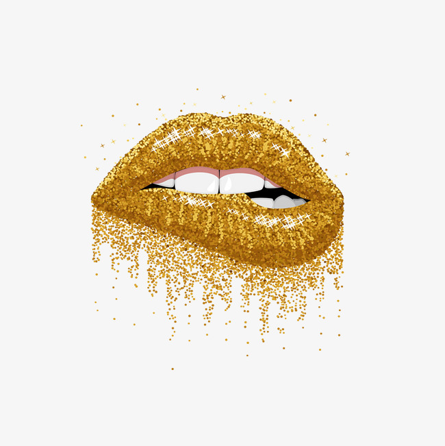 Glitter lipstick creative makeup. Sparkle clipart gold sprinkle