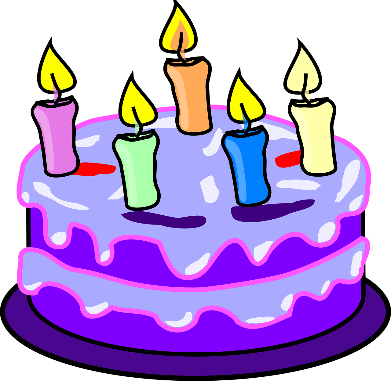 glitter clipart birthday cake