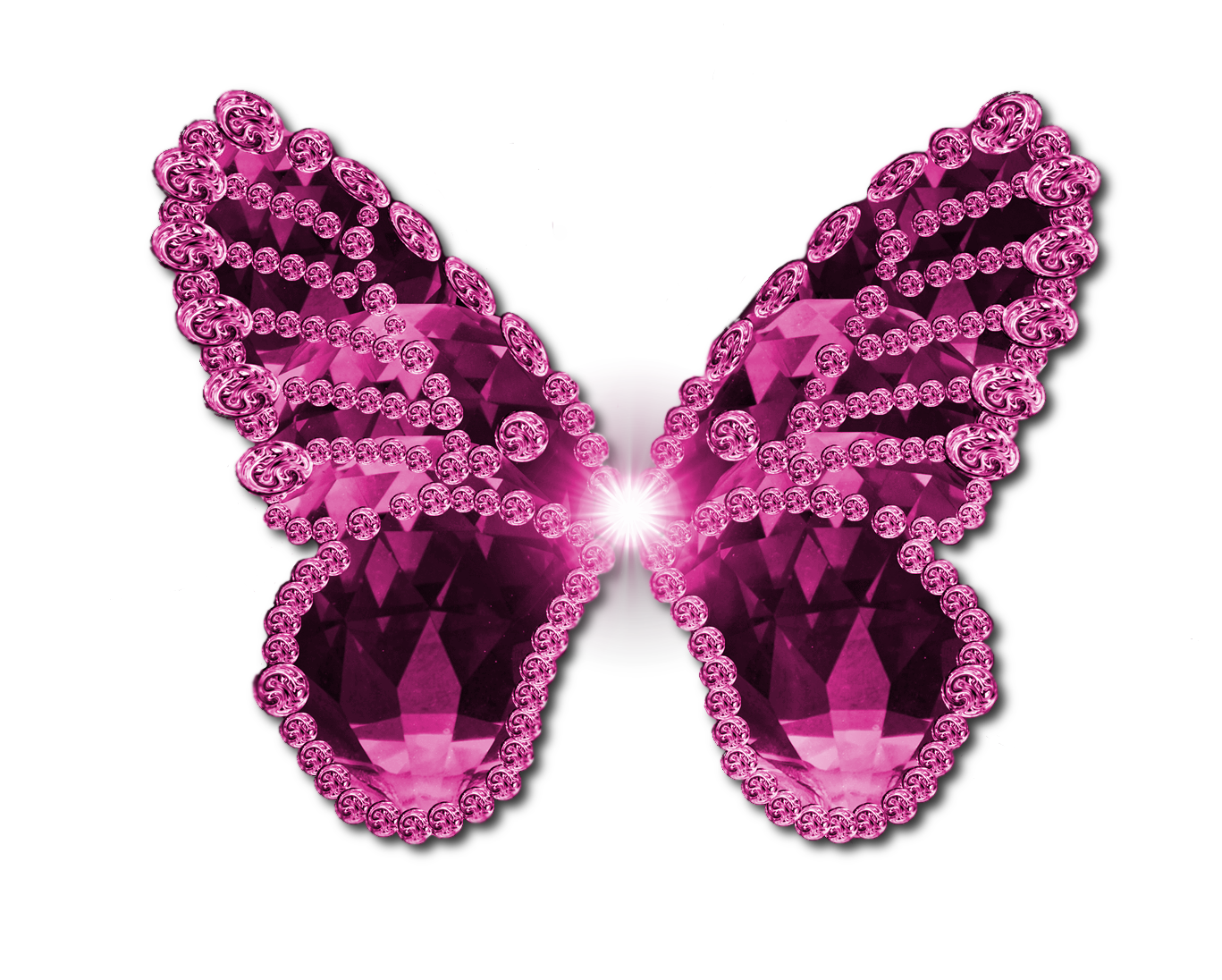 glitter clipart light pink butterfly