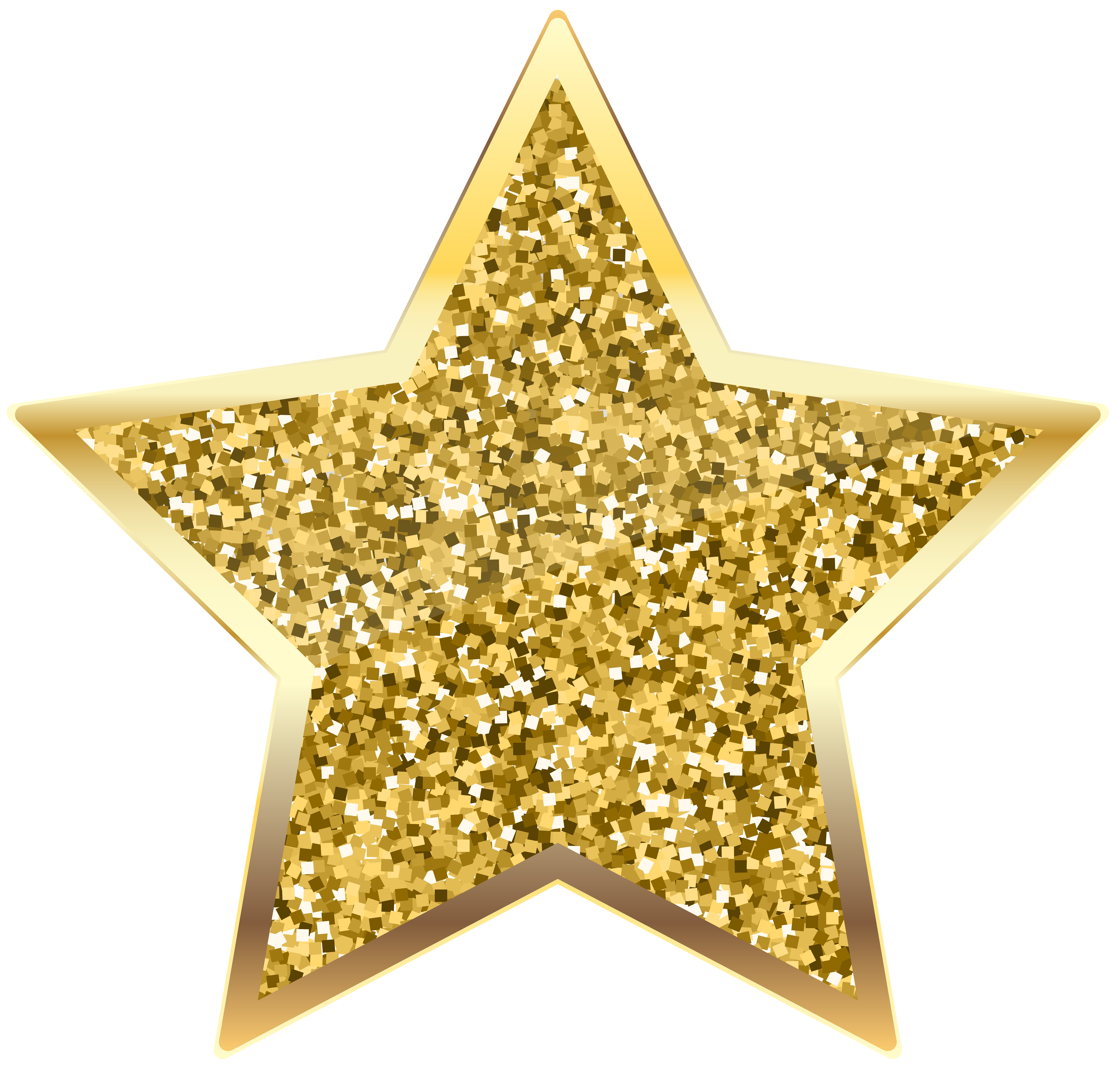 Gold clipart gold glitter. Golden deco star transparent