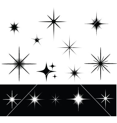 sparkle clipart vintage star