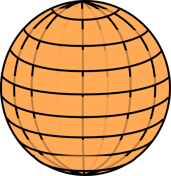 globe clipart orange