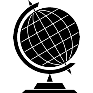 globe clipart silhouette
