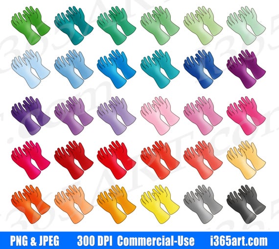 glove clipart colorful