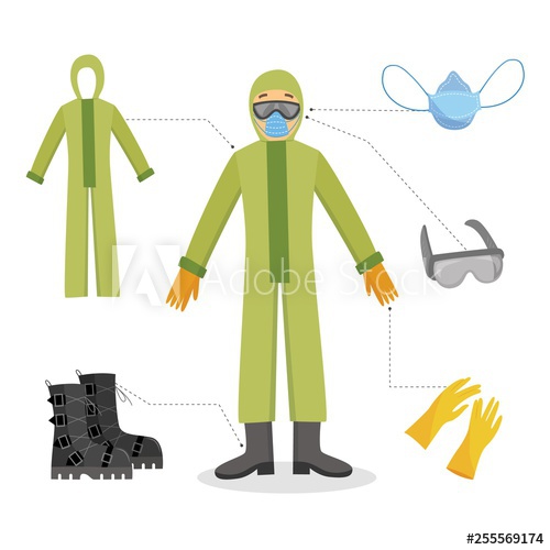A man and worker. Gloves clipart goggles