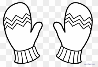 gloves clipart outline