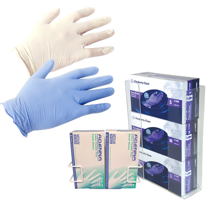 Healthcare accessories boxes. Gloves clipart plastic glove