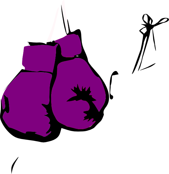 Dina purple boxing gloves. Glove clipart vector