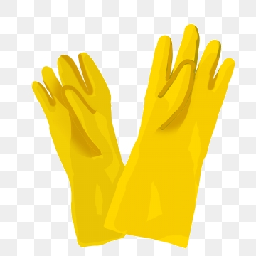 glove clipart yellow glove