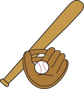 gloves clipart baseball bat