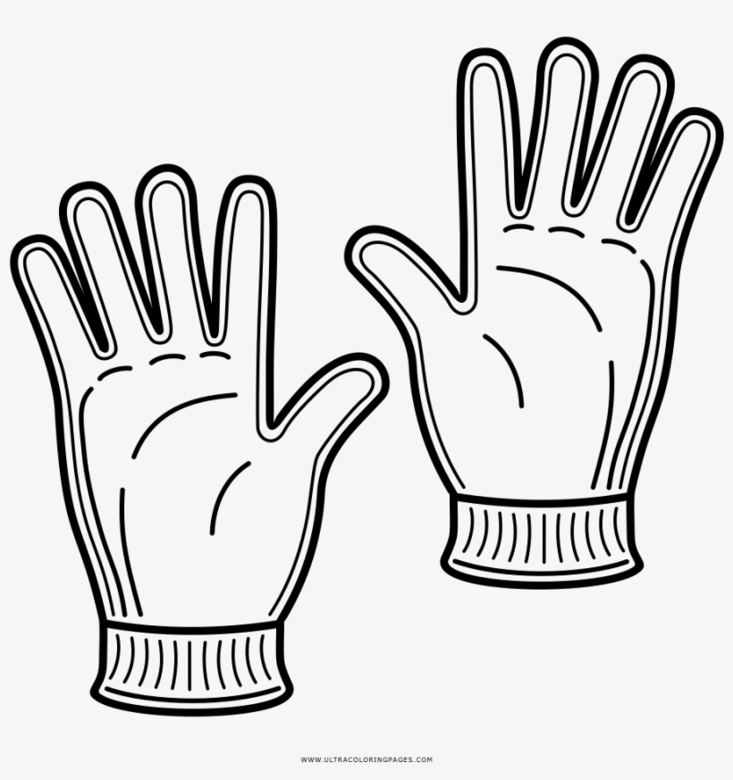 gloves clipart coloring page gloves coloring page
