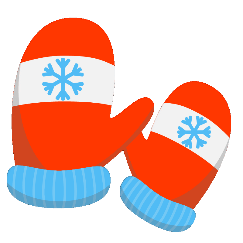 Gloves clipart snow gear. Mittens sticker gif by