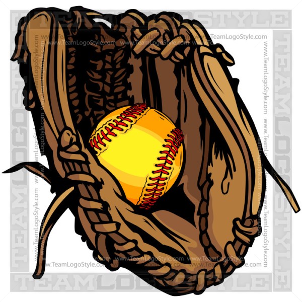 Glove vector with . Gloves clipart softball