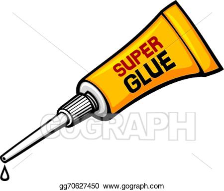 Glue clipart super glue. Vector art metal tube