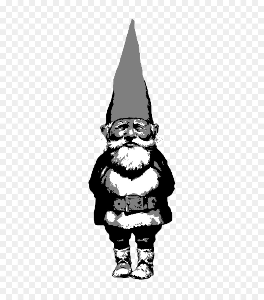 gnome clipart black and white