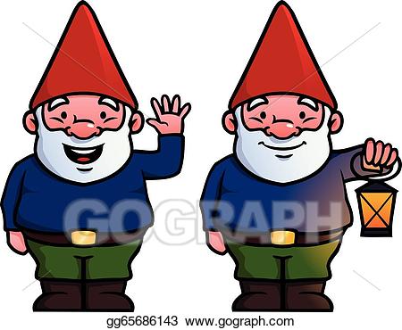 Clip art vector gnomes. Gnome clipart garden gnome