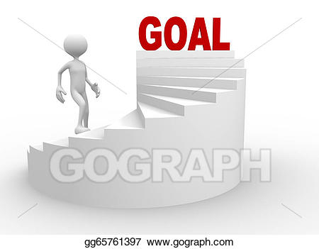 Stock illustration d with. Goals clipart 3d man