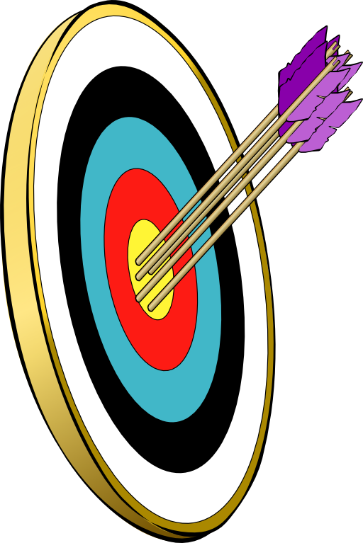 Arrows and target i. Goal clipart arrow