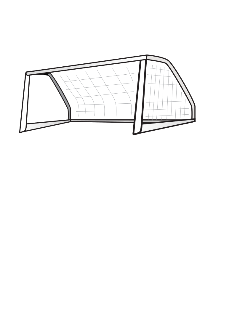 Goal clipart black and white. Soccer medium image png