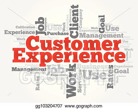 Goal clipart experience. Eps vector customer word