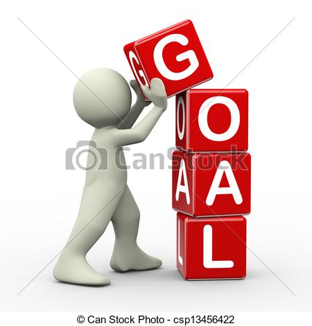 goal clip art. Goals clipart 3d man
