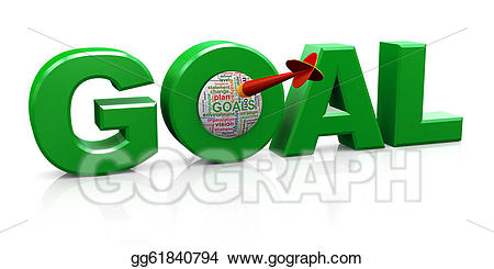 Stock illustration d goal. Goals clipart word