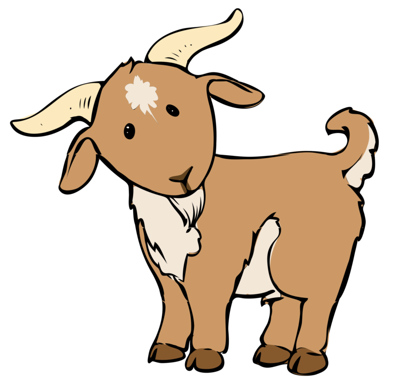 New free black and. Goat clipart baby lemur