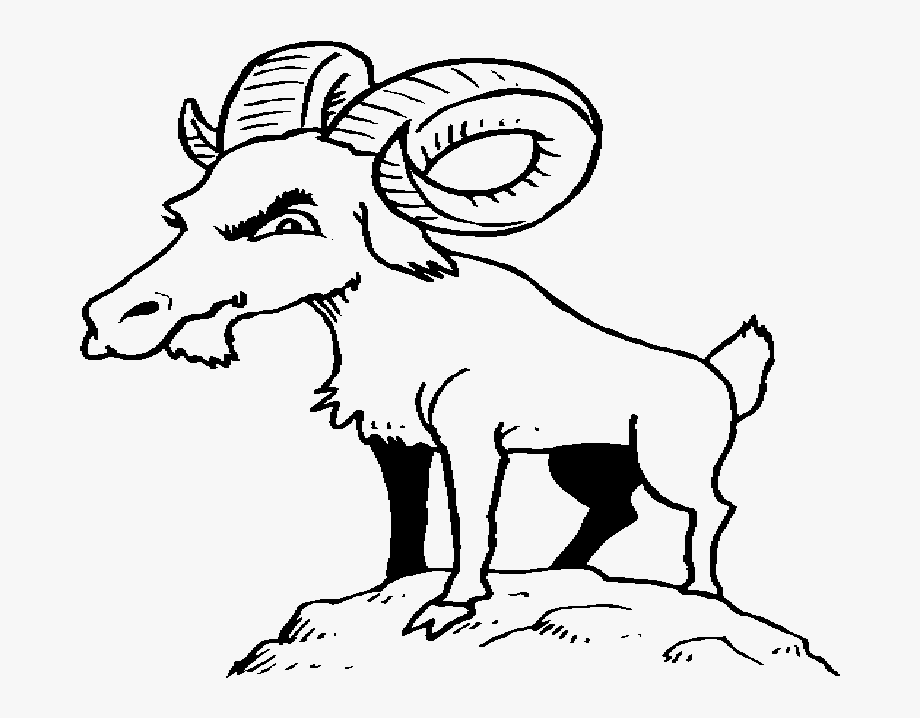 goat clipart coloring