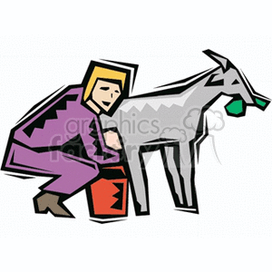 goat clipart milking goat