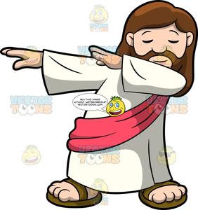 Jesus clipart dancing. A dabbing christ 