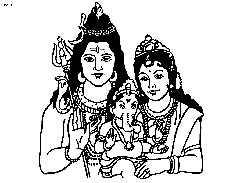 God clipart parvathi. Download shiva parvati coloring