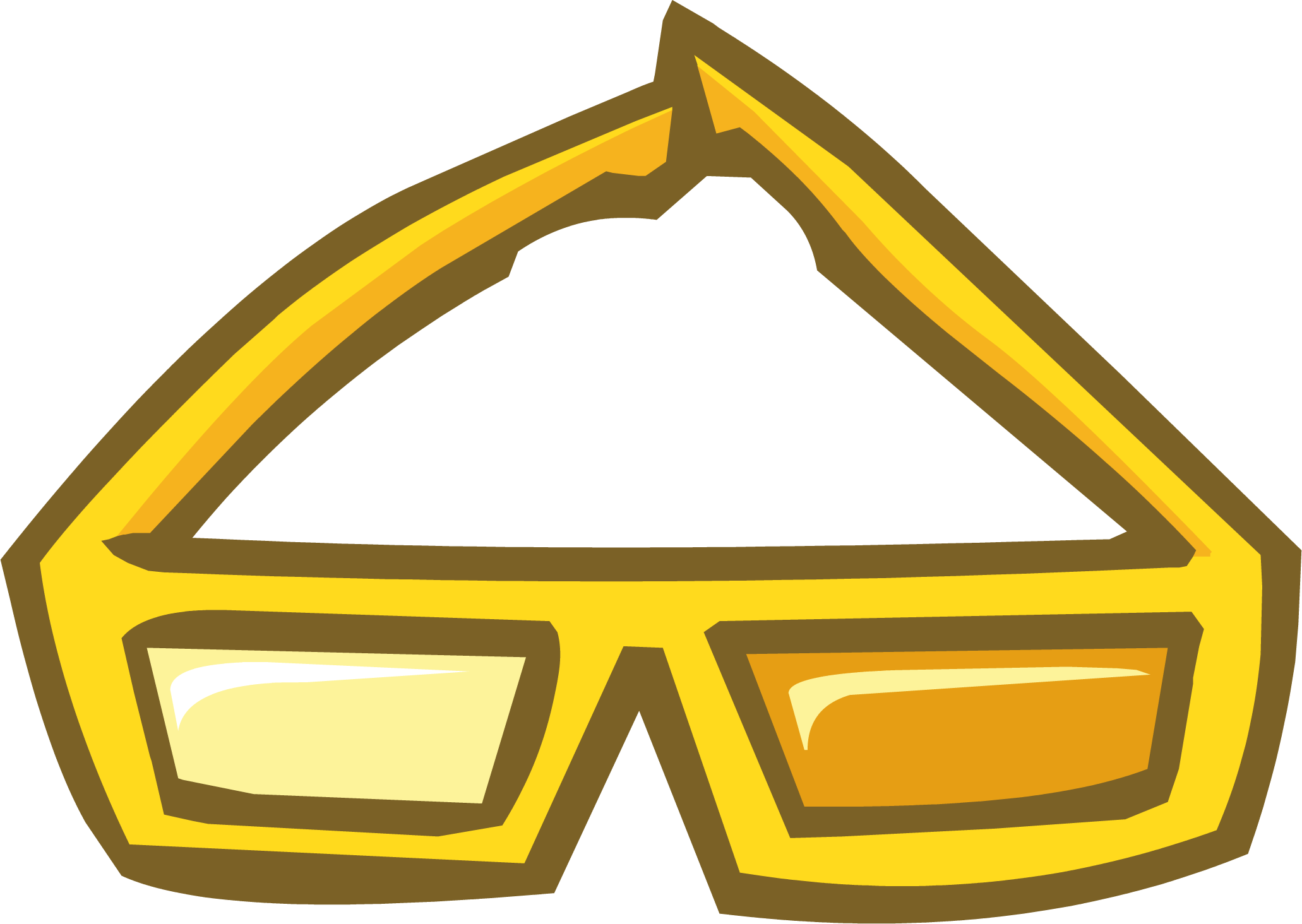 Goggles gold glass