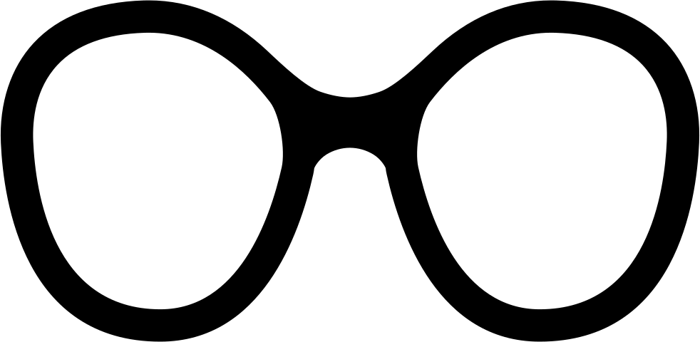Goggles clipart round. Eyeglasses of rounded big